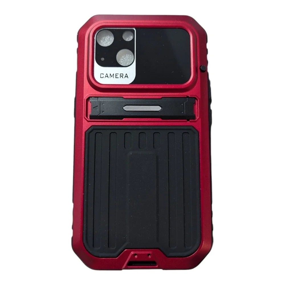 J1. WintMing‎ Full Coverage Metal Case For Apple iPhone 14 - Red